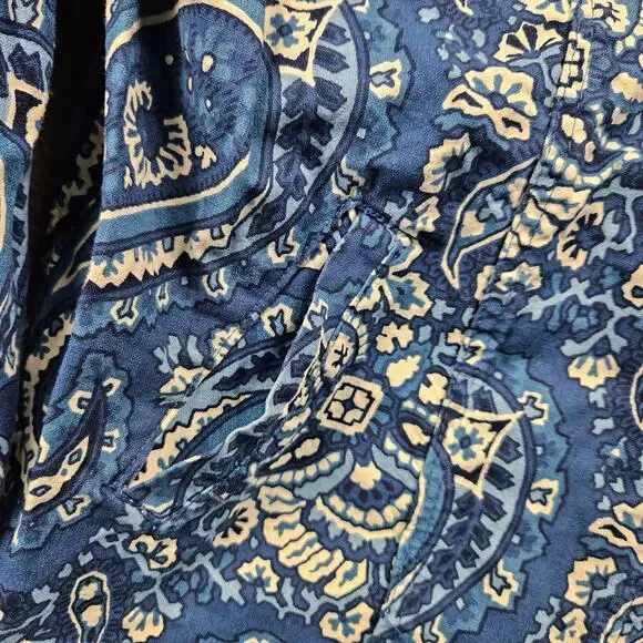 Vintage Coldwater Creek Paisley Top Button Up Womens S Boxy Crop Boho Western - Picture 4 of 9